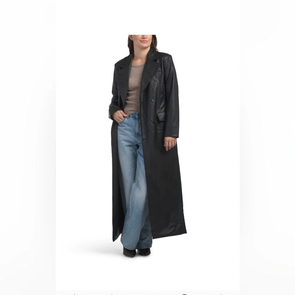 7 For All Mankind Faux leather trench coat - Picture 1 of 2